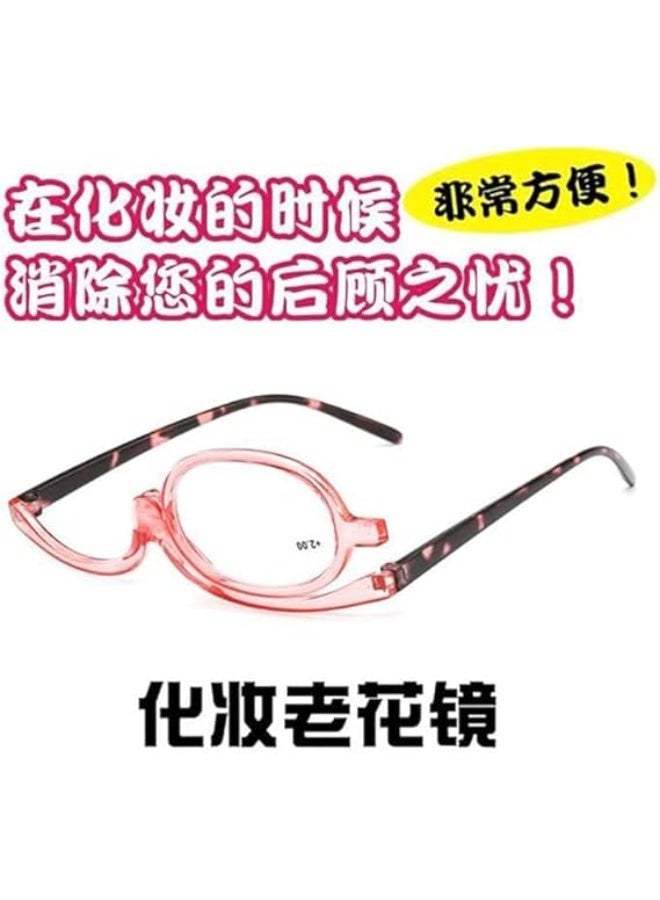 My souq Magnifying Makeup Glasses with Flip-Down Lens - Cosmetic Reading Spectacles for Easy Makeup Application - Image 3